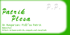 patrik plesa business card